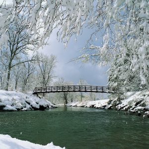 Stowe Recreation Path_Bridge in Winter